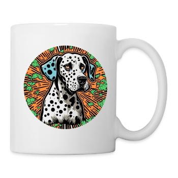 Dalmatien / Chien / Animal / Animal de compagnie / Aboiement - Mug blanc - blanc - Droite