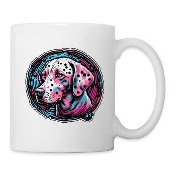 Dalmatien / Chien / Animal / Animal de compagnie / Aboiement - Mug blanc - blanc - Droite