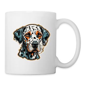 Dalmatien / Chien / Animal / Animal de compagnie / Aboiement - Mug blanc - blanc - Droite