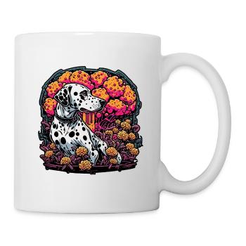 Dalmatien / Chien / Animal / Animal de compagnie / Aboiement - Mug blanc - blanc - Droite