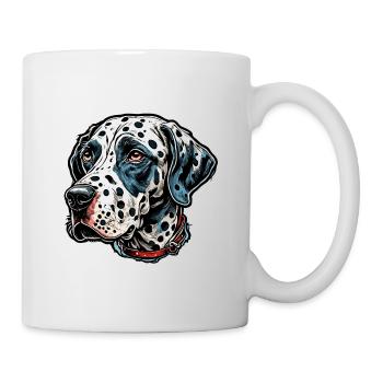 Dalmatien / Chien / Animal / Animal de compagnie / Aboiement - Mug blanc - blanc - Droite