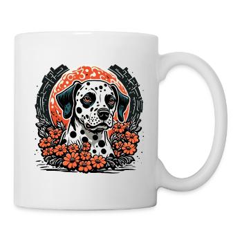 Dalmatien / Chien / Animal / Animal de compagnie / Aboiement - Mug blanc - blanc - Droite