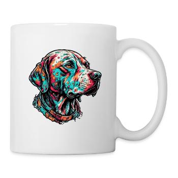 Dalmatien / Chien / Animal / Animal de compagnie / Aboiement - Mug blanc - blanc - Droite