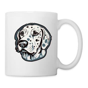 Dalmatien / Chien / Animal / Animal de compagnie / Aboiement - Mug blanc - blanc - Droite