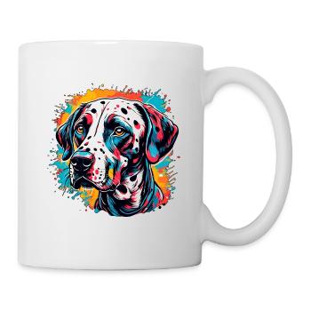 Dalmatien / Chien / Animal / Animal de compagnie / Aboiement - Mug blanc - blanc - Droite