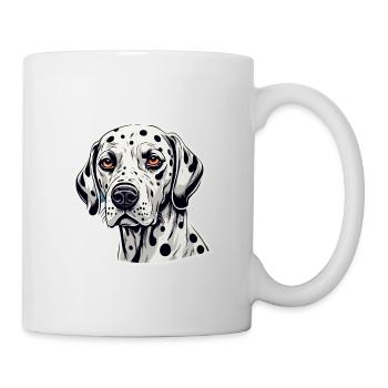Dalmatien / Chien / Animal / Animal de compagnie / Aboiement - Mug blanc - blanc - Droite