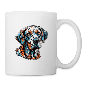 Dalmatien / Chien / Animal / Animal de compagnie / Aboiement - Mug blanc - blanc - Droite