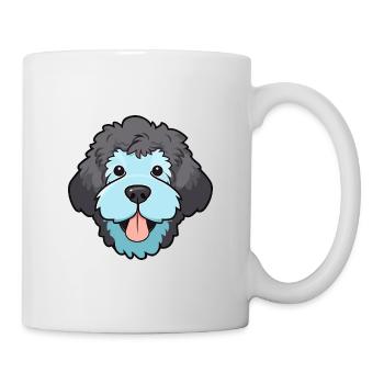 Spanischer Wasserhund Rasse Aquarell Karikatur Kawaii - Tasse - Weiß - Rechts