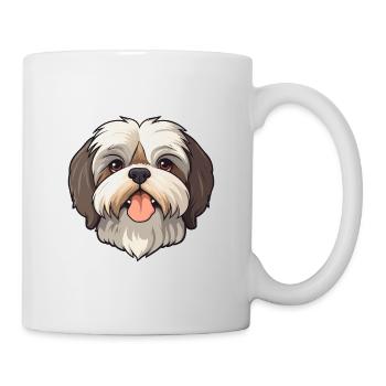 Shih Tzu chien race aquarelle dessin animé Kawaii Clipa - Mug blanc - blanc - Droite