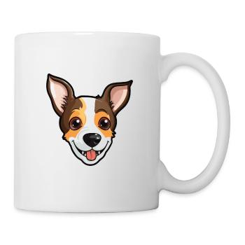 Spielzeug Foxterrier Hunderasse Aquarell Karikatur Kawai - Tasse - Weiß - Rechts