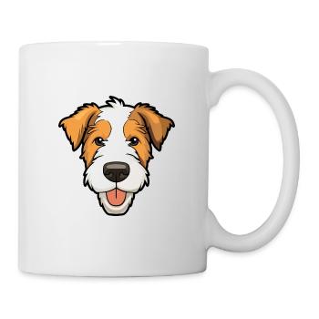 Draht Foxterrier Hunderasse Aquarell Karikatur Kawa - Tasse - Weiß - Rechts