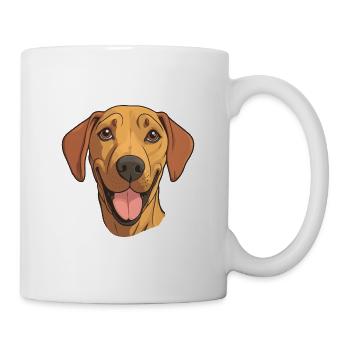 Rhodesian Ridgeback chien race aquarelle dessin animé K - Mug blanc - blanc - Droite