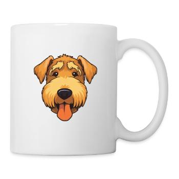 Welsh Terrier chien race aquarelle dessin animé Kawaii - Mug blanc - blanc - Droite