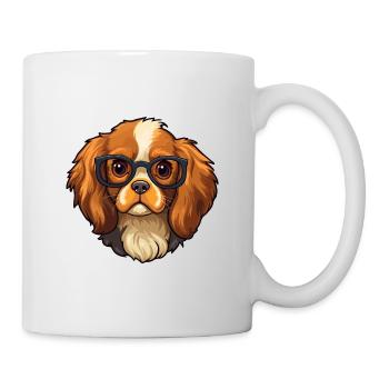 Cavalier King Charles Spaniel chien race aquarelle - Mug blanc - blanc - Droite