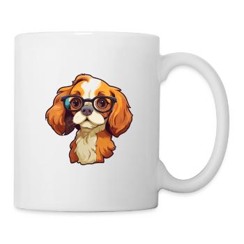 Cavalier King Charles Spaniel chien race aquarelle - Mug blanc - blanc - Droite