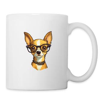 Chihuahuas Dog Breed Watercolor Cartoon Kawaii Gla - Mug - white - Right