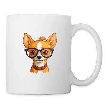 Chihuahua Dog Breed Watercolor Cartoon Kawaii Glas - Mug - white - Right
