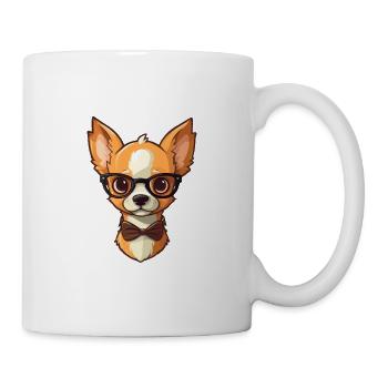 Chihuahua Dog Breed Watercolor Cartoon Kawaii Glas - Mug - white - Right