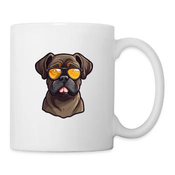 Cane Corso Hunderasse Aquarell Karikatur Kawaii Gla - Tasse - Weiß - Rechts