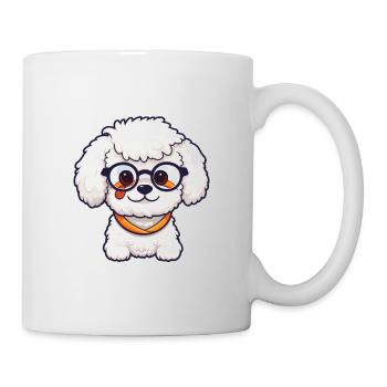 Bichon Frise chien race aquarelle dessin animé Kawaii G - Mug blanc - blanc - Droite