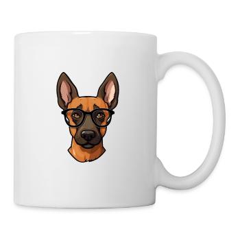 Belgian Malinois Dog Breed Watercolor Cartoon Kawa - Mug - white - Right