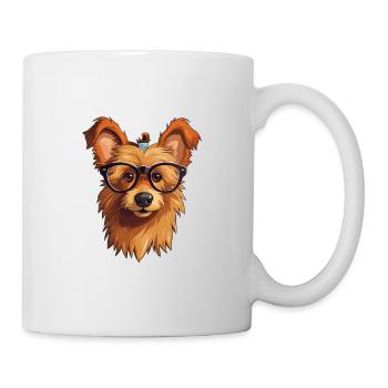 Terrier australien chien race aquarelle dessin animé Ka - Mug blanc - blanc - Droite