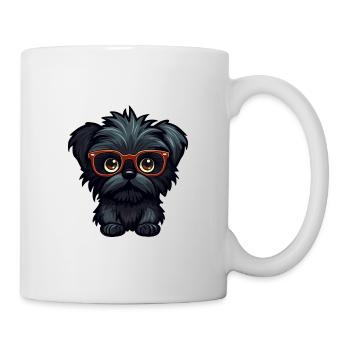 Affenpinscher Dog Breed Watercolor Cartoon Kawaii - Mug - white - Right