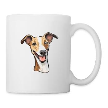 Whippet Hund Rasse Aquarell Karikatur Kawaii Clipar - Tasse - Weiß - Rechts