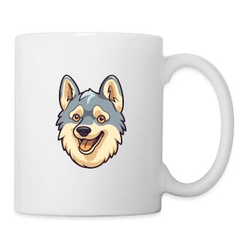 Swedish Vallhund Dog Breed Watercolor Cartoon Kawa - Mug - white - Right