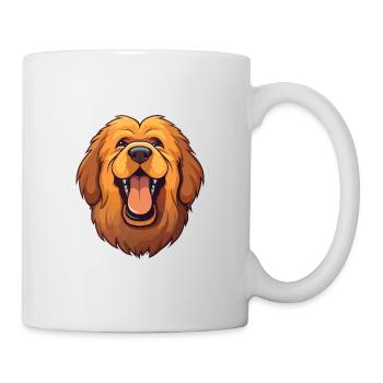 Tibetischer Mastiff Hunderasse Aquarell Karikatur Kawai - Tasse - Weiß - Rechts