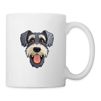 Standard Schnauzer Dog Breed Watercolor Cartoon Ka - Mug - white - Right