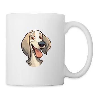 Saluki Dog Breed Watercolor Cartoon Kawaii Clipart - Mug - white - Right