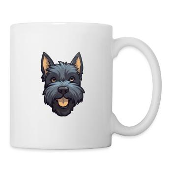 Scottish Terrier Dog Breed Watercolor Cartoon Kawa - Mug - white - Right