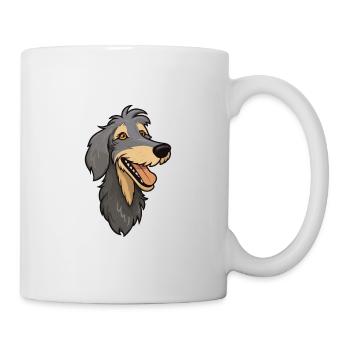 Scottish Deerhound Dog Breed Watercolor Cartoon Ka - Mug - white - Right