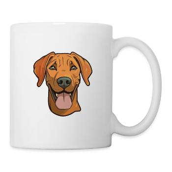 Rhodesian Ridgeback chien race aquarelle dessin animé K - Mug blanc - blanc - Droite
