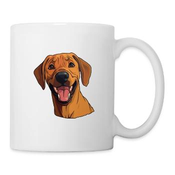 Rhodesian Ridgeback chien race aquarelle dessin animé K - Mug blanc - blanc - Droite