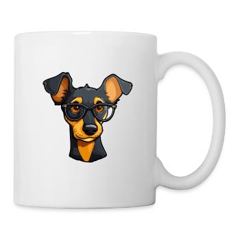 Manchester Terrier Dog Breed Watercolor Cartoon Ka - Mug - white - Right