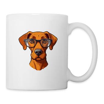 Rhodesian Ridgeback chien race aquarelle dessin animé K - Mug blanc - blanc - Droite