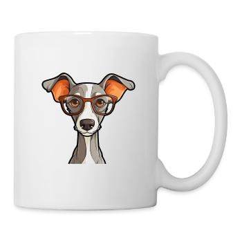 Italienischer Windhund Hunderasse Aquarell Karikatur Kaw - Tasse - Weiß - Rechts