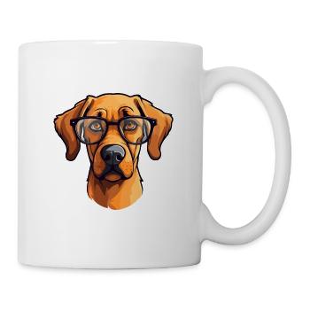 Rhodesian Ridgeback chien race aquarelle dessin animé K - Mug blanc - blanc - Droite