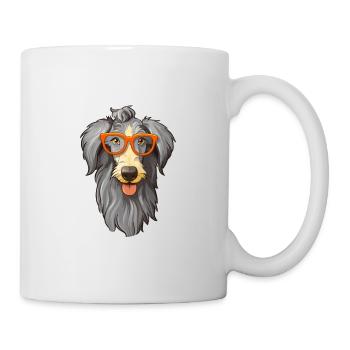 Scottish Deerhound Dog Breed Watercolor Cartoon Ka - Mug - white - Right
