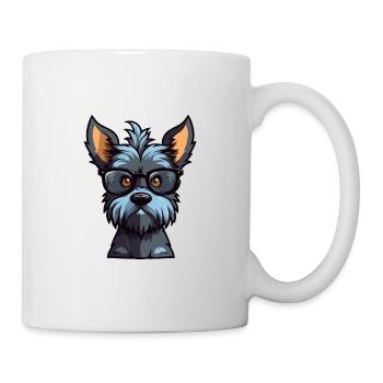 Scottish Terrier Dog Breed Watercolor Cartoon Kawa - Mug - white - Right