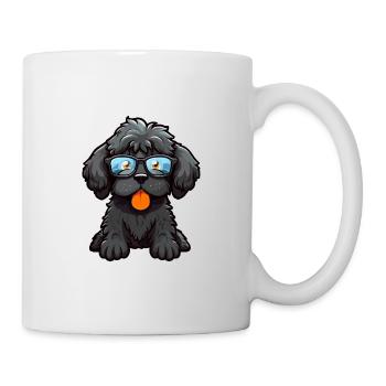 Portuguese Water Dog Breed Watercolor Cartoon Kawa - Mug - white - Right