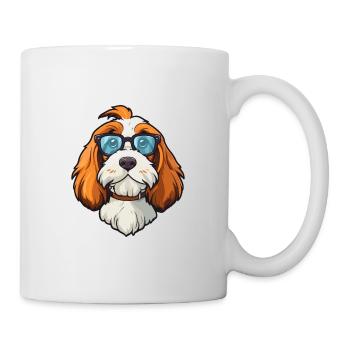 Petit Basset Griffon Vendéen Race Chien Aquarelle - Mug blanc - blanc - Droite