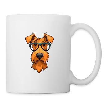 Irish Terrier Hunderasse Aquarell Karikatur Kawaii - Tasse - Weiß - Rechts