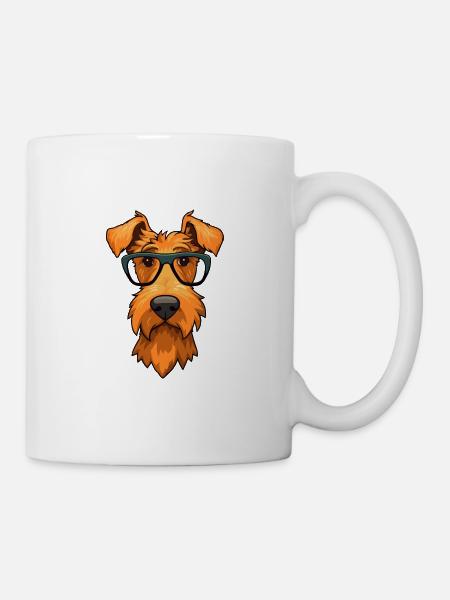 Terrier Irlandais Chien Race Aquarelle Dessin Animé Kawaii - Mug blanc - blanc