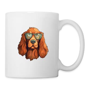 Setter Irlandais Chien Race Aquarelle Dessin Animé Kawaii G - Mug blanc - blanc - Droite