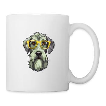 Irish Wolfhound Chien Race Aquarelle Dessin Animé Kawai - Mug blanc - blanc - Droite