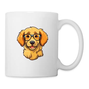 Golden Retriever Dog Breed Watercolor Cartoon Kawa - Mug - white - Right