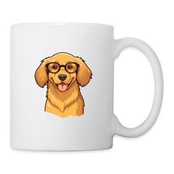 Golden Retriever Dog Breed Watercolor Cartoon Kawa - Mug - white - Right